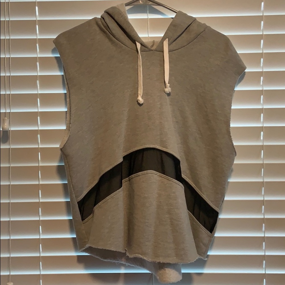 Grey Sweatshirt (ShortSleeve)  Mesh